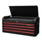 Sealey AP41104BR Topchest 4 Drawer Wide Retro Style - Black with Red Anodised Drawer Pulls additional 6