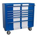 Sealey AP41206BWS Rollcab 6 Drawer Wide Retro Style - Blue with White Stripes additional 1