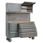 Sealey AP5520SS Mobile Stainless Steel Tool Cabinet 10 Drawer with Backboard &amp; 2 Wall Cupboards additional 2