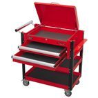 Sealey AP760M Heavy-Duty Mobile Tool &amp; Parts Trolley 2 Drawers &amp; Lockable Top - Red additional 4
