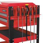 Sealey AP760M Heavy-Duty Mobile Tool &amp; Parts Trolley 2 Drawers &amp; Lockable Top - Red additional 2