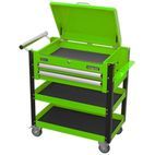 Sealey AP760MHV Heavy-Duty Mobile Tool &amp; Parts Trolley 2 Drawers &amp; Lockable Top - Hi-Vis Green additional 4