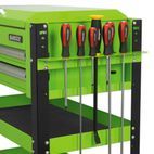 Sealey AP760MHV Heavy-Duty Mobile Tool &amp; Parts Trolley 2 Drawers &amp; Lockable Top - Hi-Vis Green additional 5