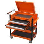 Sealey AP760MO Heavy-Duty Mobile Tool &amp; Parts Trolley 2 Drawers &amp; Lockable Top - Orange additional 3