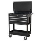 Sealey AP850MB Heavy-Duty Mobile Tool &amp; Parts Trolley with 4 Drawers &amp; Lockable Top - Black additional 1