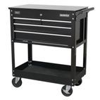 Sealey AP850MB Heavy-Duty Mobile Tool &amp; Parts Trolley with 4 Drawers &amp; Lockable Top - Black additional 2