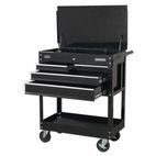 Sealey AP850MB Heavy-Duty Mobile Tool &amp; Parts Trolley with 4 Drawers &amp; Lockable Top - Black additional 3