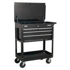 Sealey AP850MB Heavy-Duty Mobile Tool &amp; Parts Trolley with 4 Drawers &amp; Lockable Top - Black additional 4