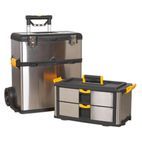 Sealey AP855 Mobile Stainless Steel/Composite Toolbox - 3 Compartment additional 2