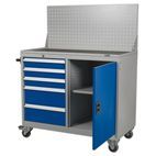 Sealey API1103A Industrial Mobile Workstation 5 Drawer &amp; 1 Shelf Locker additional 4