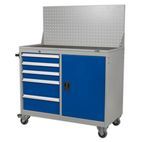 Sealey API1103A Industrial Mobile Workstation 5 Drawer &amp; 1 Shelf Locker additional 3