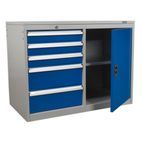 Sealey API1103B Industrial Cabinet/Workstation 5 Drawer &amp; 1 Shelf Locker additional 2