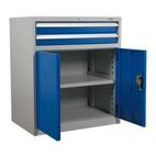 Sealey API8810 Industrial Cabinet 2 Drawer &amp; 1 Shelf Double Locker additional 1