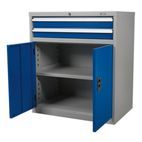 Sealey API8810 Industrial Cabinet 2 Drawer &amp; 1 Shelf Double Locker additional 4