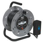 Sealey BCR25RCD Cable Reel 25m 4 x 230V 1.25mm² Thermal Trip with RCD Plug additional 2