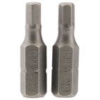 Draper 63982 4mm 1/4" Hex Hexagonal Insert Bit 25mm Long x 2 additional 1