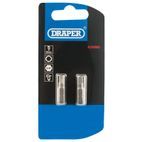 Draper 63990 5mm 1/4" Hex Hexagonal Insert Bit 25mm Long x 2 additional 2