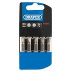 Draper 64009 5.5mm 1/4" Hex Plain Slot Insert Bit 25mm Long x 5 additional 2