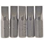 Draper 64011 6mm 1/4" Hex Plain Slot Insert Bit 25mm Long x 5 additional 1