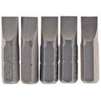 Draper 64012 6.5mm 1/4" Hex Plain Slot Insert Bit 25mm Long x 5 additional 1