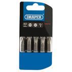 Draper 64012 6.5mm 1/4" Hex Plain Slot Insert Bit 25mm Long x 5 additional 2
