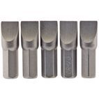 Draper 64013 8.0mm 1/4" Hex Plain Slot Insert Bit 25mm Long x 5 additional 1