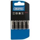 Draper 64023 No.3 1/4" Hex Cross Slot Insert Bit 25mm Long x 5 additional 2