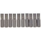 Draper 64031 6mm 1/4" Hex Plain Slot Insert Bit 25mm Long x 10 additional 1