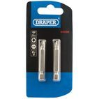 Draper 64228 No.2 1/4" Hex PZ Type Insert Bit 50mm Long x 2 additional 2