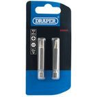 Draper 64241 No.3 1/4" Hex Cross Slot Insert Bit 50mm Long x 2 additional 2