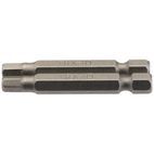 Draper 64255 5mm 1/4" Hex Hexagonal Insert Bit 50mm Long x 2 additional 1
