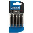 Draper 64267 3mm 1/4" Hex Plain Slot Insert Bit 50mm Long x 5 additional 2