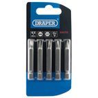 Draper 64270 4.5mm 1/4" Hex Plain Slot Insert Bit 50mm Long x 5 additional 2
