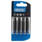 Draper 64272 5.5mm 1/4" Hex Plain Slot Insert Bit 50mm Long x 5 additional 2