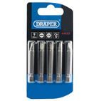 Draper 64273 6mm 1/4" Hex Plain Slot Insert Bit 50mm Long x 5 additional 2