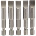 Draper 64280 8mm 1/4" Hex Plain Slot Insert Bit 50mm Long x 5 additional 1