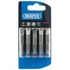 Draper 64280 8mm 1/4" Hex Plain Slot Insert Bit 50mm Long x 5 additional 2