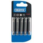 Draper 64286 No.3 1/4" Hex PZ Type Insert Bit 50mm Long x 5 additional 2