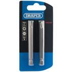 Draper 64316 No.3 1/4" Hex Cross Slot Insert Bit 75mm Long x 2 additional 2