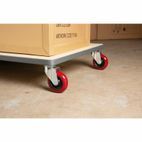 Draper 65518 100mm Dia. Swivel Plate Fi x ing Polyurethane Wheel - S.W.L. 125Kg additional 3