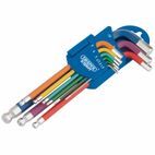 Draper 66132 Metric Coloured Hexagon and Ball End Key Set (9 Piece) additional 2