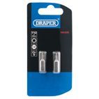 Draper 66428 T10 1/4" Hex TX-STAR&amp;#174; Insert Bit 25mm Long x 2 additional 2