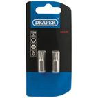 Draper 66430 T20 1/4" Hex TX-STAR&amp;#174; Insert Bit 25mm Long x 2 additional 2