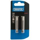 Draper 66491 T30 1/4" Hex TX-STAR&amp;#174; Insert Bit 50mm Long x 2 additional 2