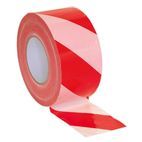 Sealey BTRW Hazard Warning Barrier Tape 80mm x 100m Red/White Non-Adhesive additional 1