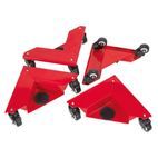 Sealey CM4 Corner Transport Dollies Set of 4 150kg Capacity additional 1