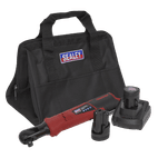Sealey CP1209KIT Cordless Ratchet Wrench 1/2"Sq Drive 12V Lithium-ion - 2 Batteries additional 2