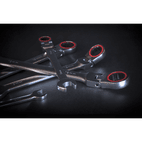 Sealey AK63943 Flexi-Head Ratchet Combination Spanner Set 7pc Metric Platinum Series additional 3