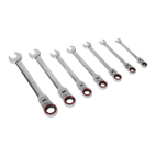Sealey AK63943 Flexi-Head Ratchet Combination Spanner Set 7pc Metric Platinum Series additional 2
