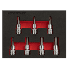 Sealey AK6246 Hex Socket Bit Set 7pc 3/8"Sq Drive - Imperial additional 3